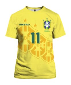 1994 Brasil T-shirt – Romário # 11 football 3D printing shirt PT22870