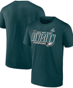 Philadelphia Eagles Fanatics Branded 2022 NFC East Division Champions Divide & Conquer T-Shirt - Midnight Green PT24067