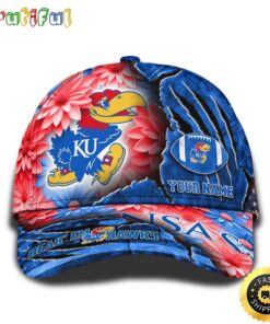 Personalized NCAA Kansas Jayhawks All Over Print Baseball Cap The Perfect Way To Rep Your Team PT48318