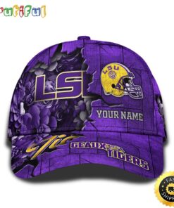 Personalized NCAA LSU TIGERS All Over Print Baseball Cap Show Your Pride PT48313