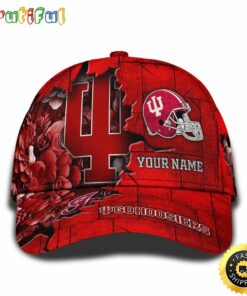 Personalized NCAA Indiana Hoosiers All Over Print BaseBall Cap Show Your Pride PT48323