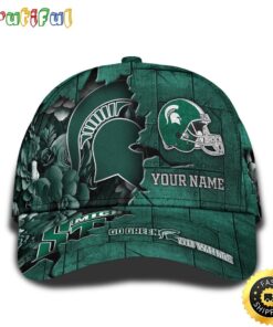 Personalized NCAA Michigan State Spartans All Over Print Baseball Cap Show Your Pride PT48303