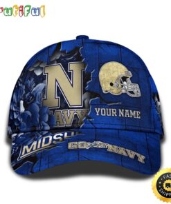 Personalized NCAA Navy Midshipmen All Over Print Baseball Cap Show Your Pride PT48293