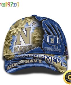 Personalized NCAA Navy Midshipmen All Over Print Baseball Cap The Perfect Way To Rep Your Team PT48292