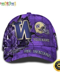 Personalized NCAA Washington Huskies All Over Print Baseball Cap Show Your Pride PT48227