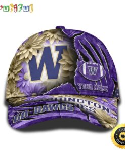 Personalized NCAA Washington Huskies All Over Print Baseball Cap The Perfect Way To Rep Your Team PT48226