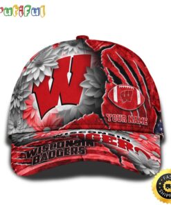 Personalized NCAA Wisconsin Badgers All Over Print Baseball Cap The Perfect Way To Rep Your Team PT48220